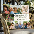 Personalized Grandma We Love You Pillow for Mother's Day with Grandchild's Name and Birth Flower
