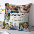 Personalized Grandma We Love You Pillow with Grandchild's Name and Birth Flower Under $50
