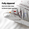 Personalized Grandma's Garden Pillow Cover with Birth Flower Design
