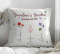 Personalized Grandma's Garden Pillow for Grandma's Retirement Gift

