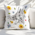 Personalized Hand in Hand Pillow - Fist Bump Pillow - Personalized Pillow, Gift for Her, Gift For Mother, Gift For Granddaughter, Grandson, Kids - Mother's Day Gift