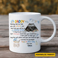Personalized Happy First Father’s Day Ceramic Mug with Ultrasound and Letter from Bump – Custom New Dad Gift for Dad Life Moments and Emotional Keepsake