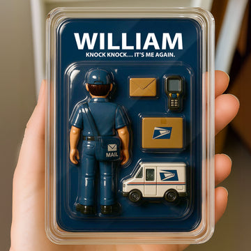 Personalized Mail Carrier Father's Day Gift Decor Acrylic Plaque - Custom 3D Style "Knock Knock" Acrylic Plaque