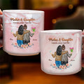 Personalized Mother and Daughter Forever Linked Marble Mug