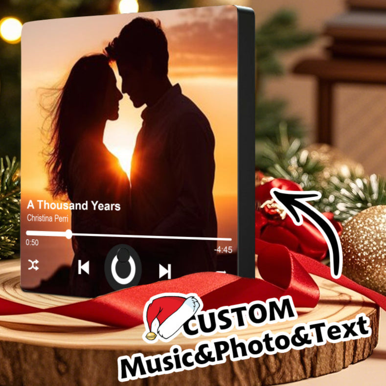 Personalized Music Photo Fridge Magnet | Custom Keepsake for Couples | Wedding & Anniversary Gift
