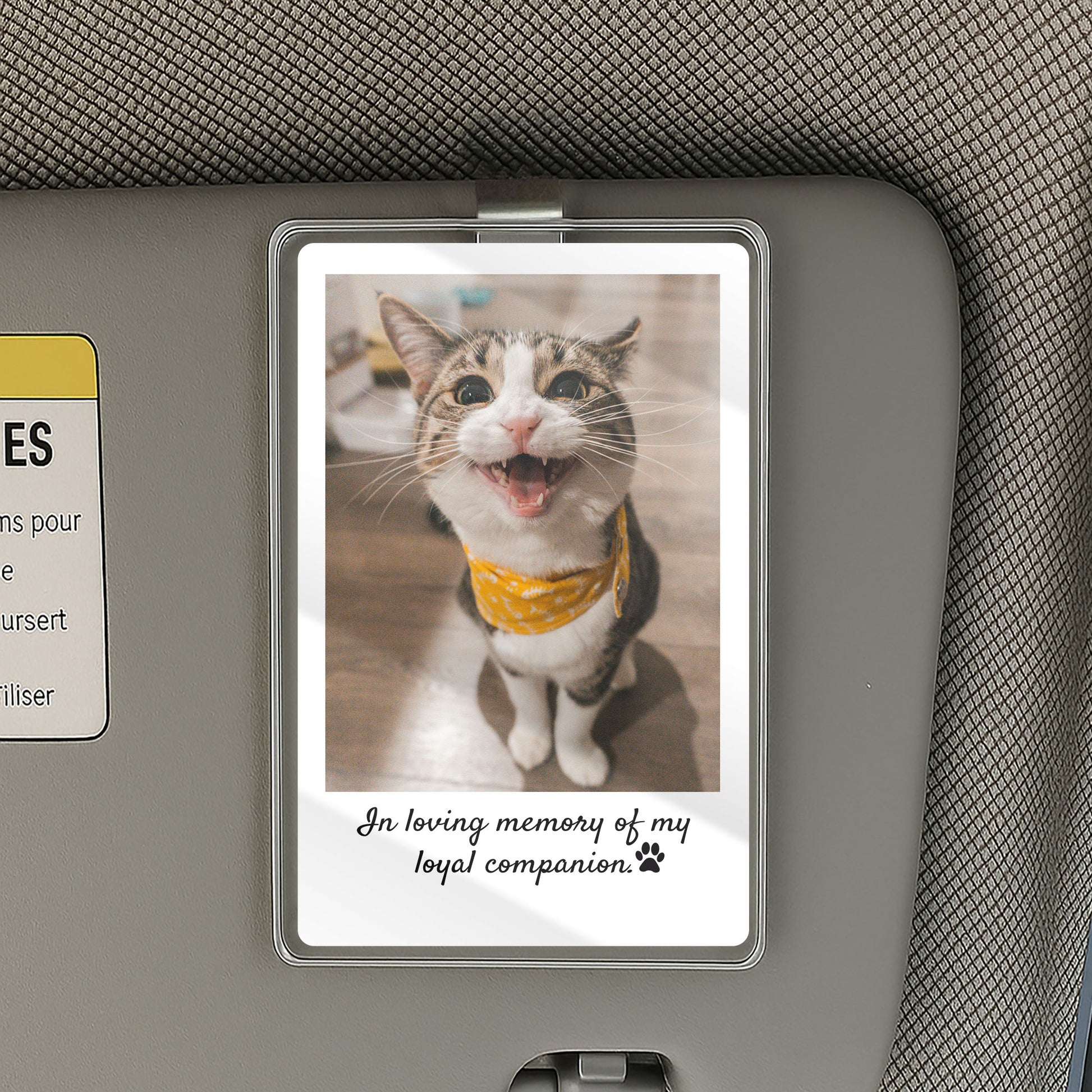 Personalized Pet Memorial Car Visor Clip – Custom Photo Gift for Dog & Cat Lovers, Tribute to Furry Companions

