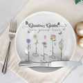 Personalized Plate for Mom from Kid: Mama's Garden, Name, Birth Flower

