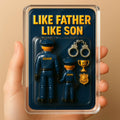 Personalized Police Officer Father Son Father's Day Gift - 3D Style Acrylic Plaque Custom Names