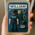 Personalized Police Officer Father's Day Gift Decor Acrylic Plaque - Custom Photo Father's Day Gift for Him Law Enforcement Theme Acrylic
