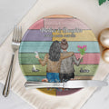Personalized Serving Plate: Mother Daughter Linked Together Design - Perfect for serving desserts

