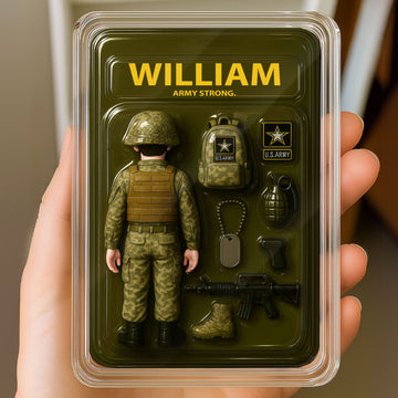 Personalized US Army Father's Day Gift Decor Acrylic Plaque - Custom 3D Style Acrylic Plaque Custom Name