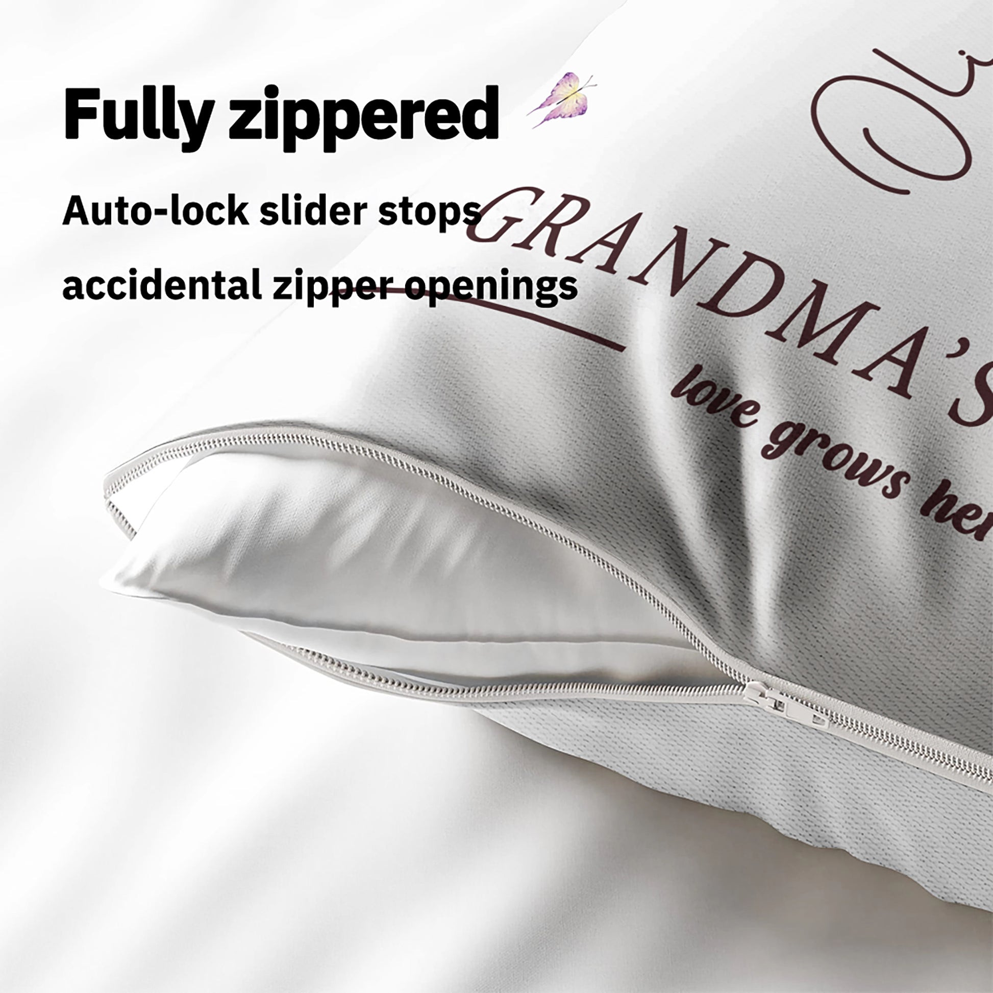 Personalized pillow for Mama with child's photo and birth flower 