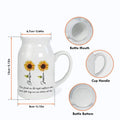 Personalized sunflower vase, Mother’s Day ceramic gift, best friend anniversary present, birth month flower decor