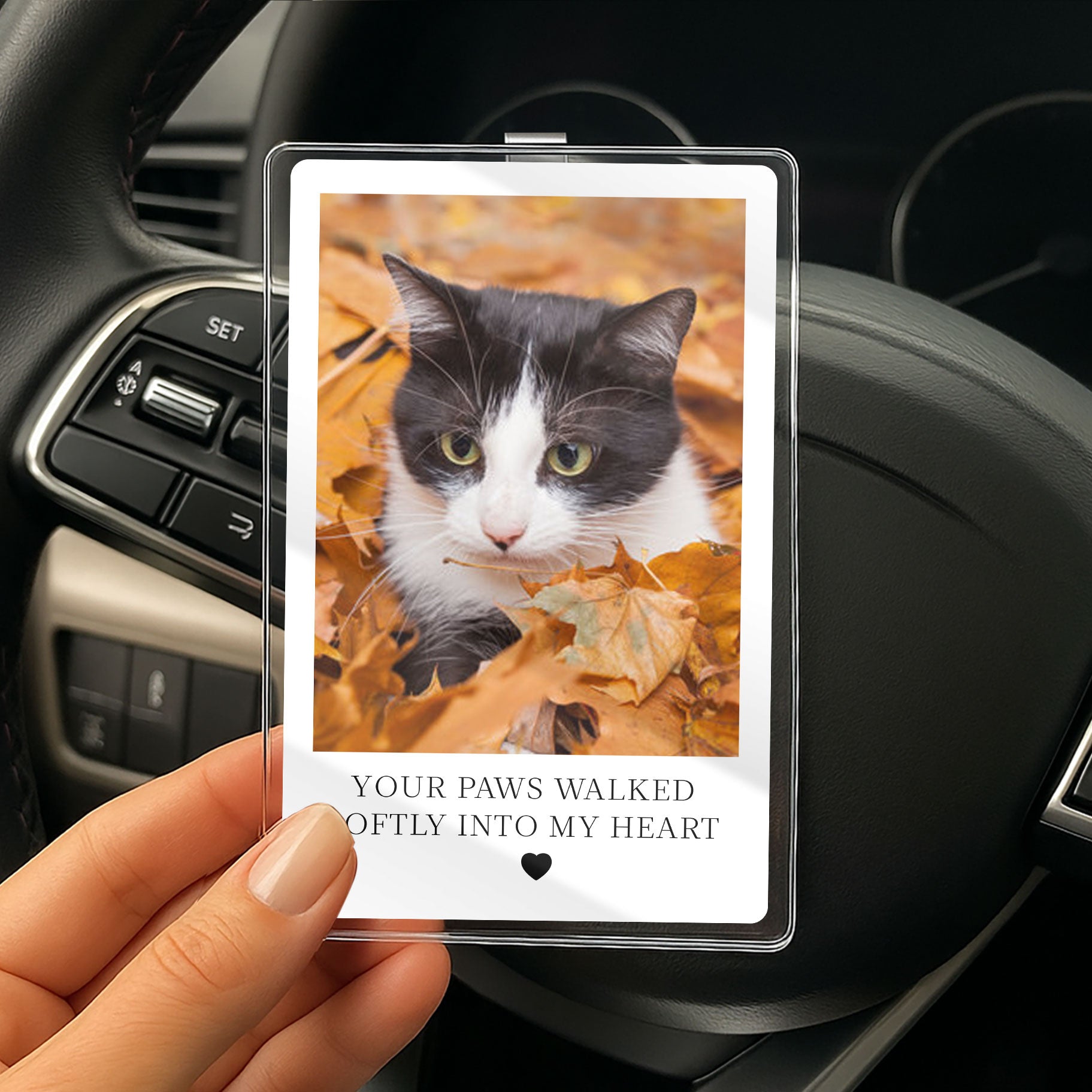 Pet Loss Car Visor Accessory – Tribute Gift for Pet Parents – Personalized with Photo and Message for Dog or Cat
