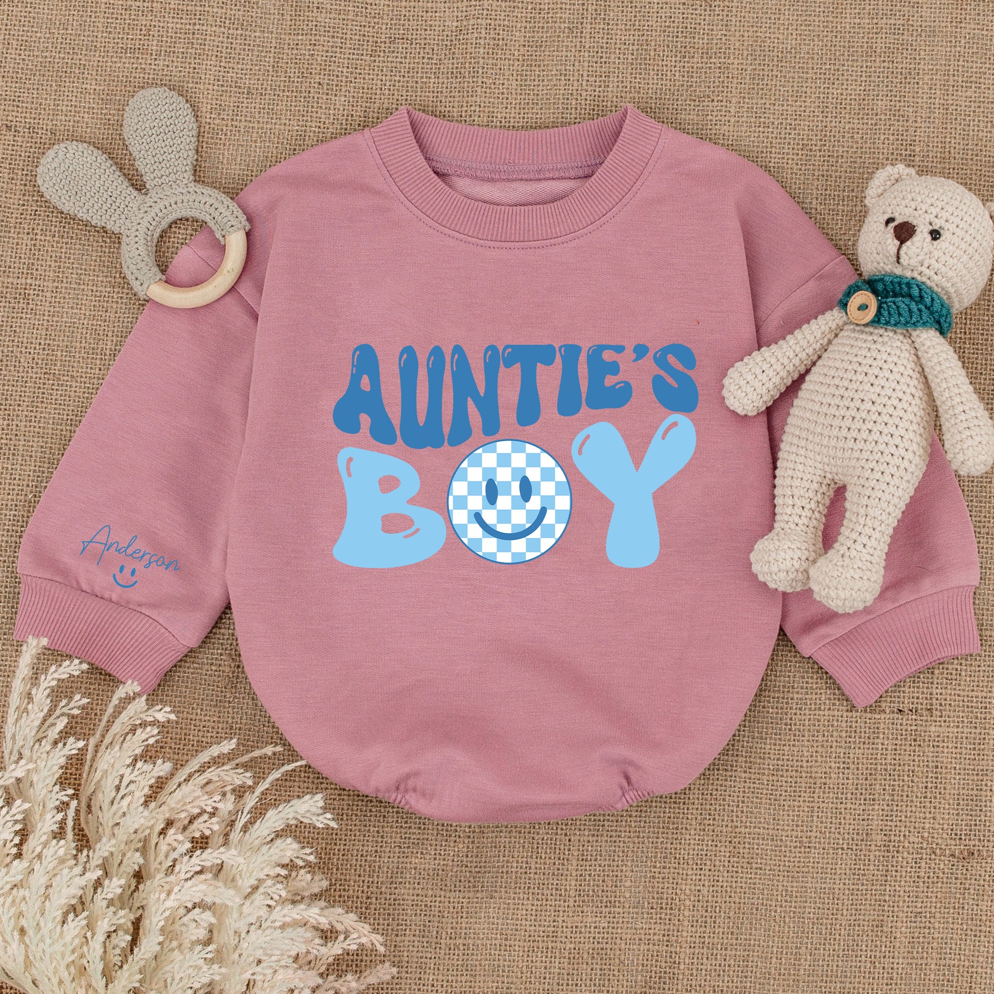 Baby Romper Customize Auntie's Boy - Personalized Custom Babysuit - Gift For Baby - LuthCreative