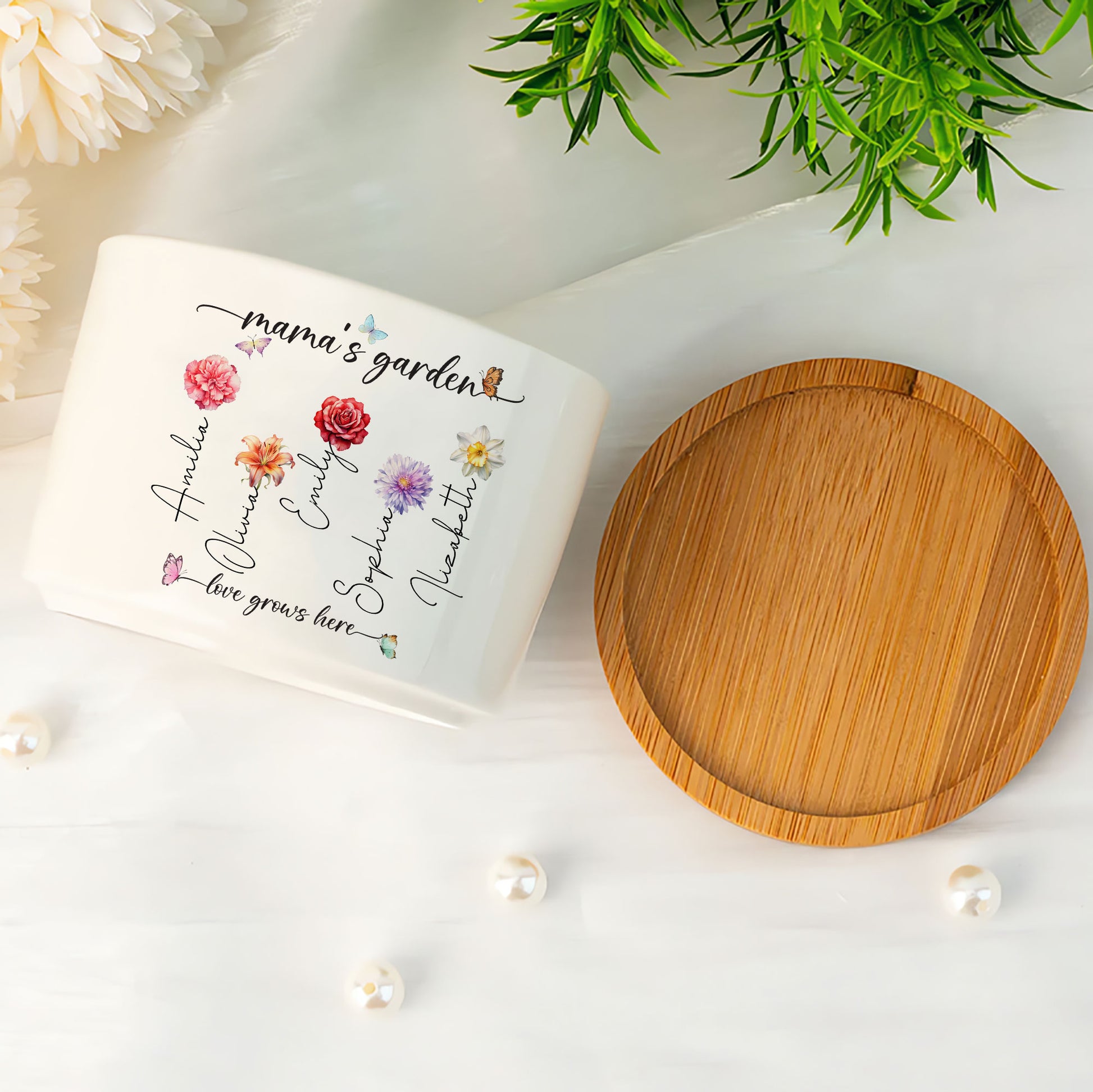 Planting Love: Nana’s Garden Personalized Birth Flower Pot for Every Occasion