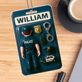 Police Officer Dad Rearview Car Ornament – Personalized Father’s Day Gift – Acrylic Keepsake for Proud Police Fathers and Their Families

