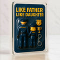 Police Officer Dad and Daughter Father's Day 3D Plaque - Personalized Law Enforcement Gift Desk Decor