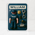 Police Officer Father's Day 3D Plaque - Personalized Law Enforcement Gift Desk Decor