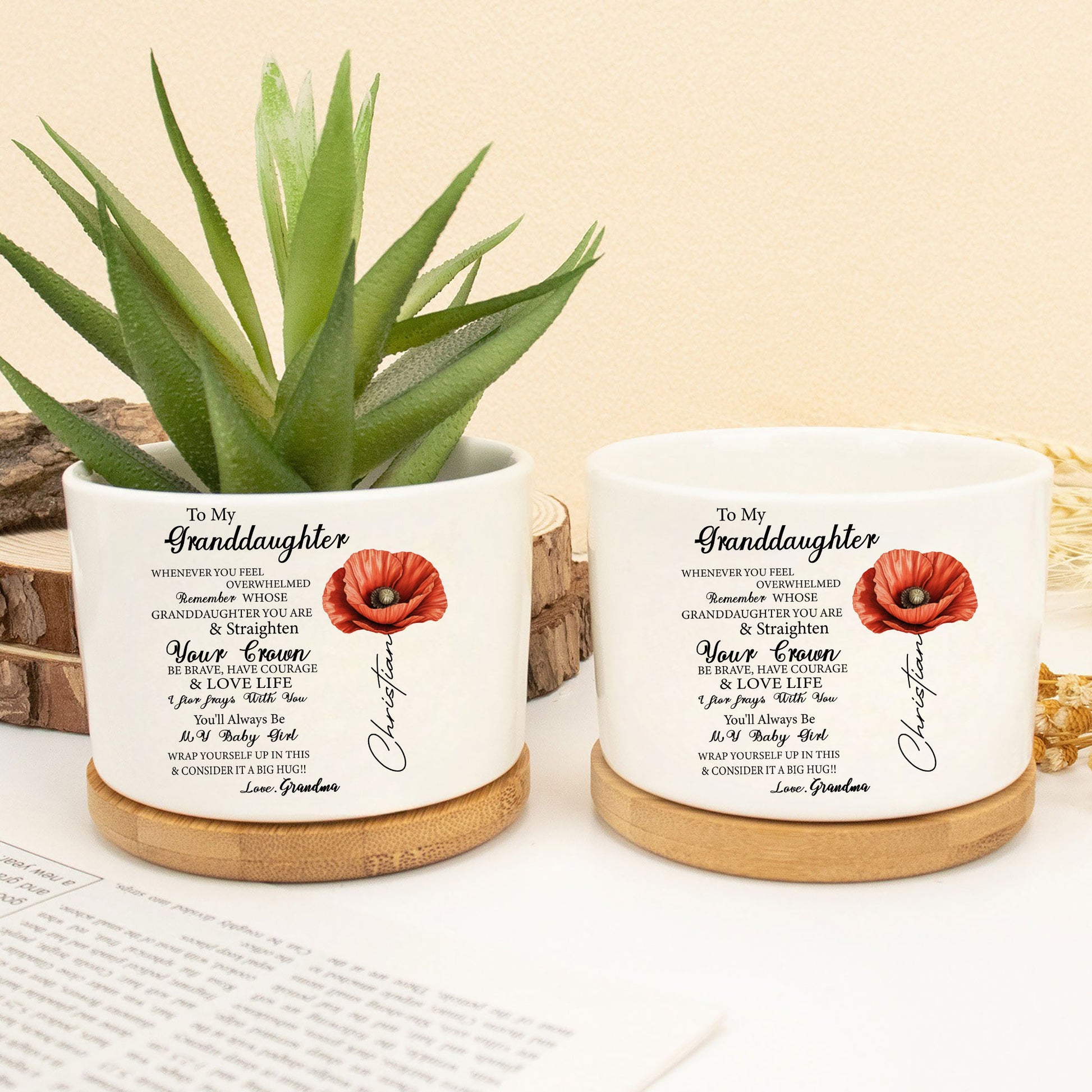 Remember Whose You Are: A Birth Flower Personalized Ceramic Plant Pot for Moments of Overwhelm