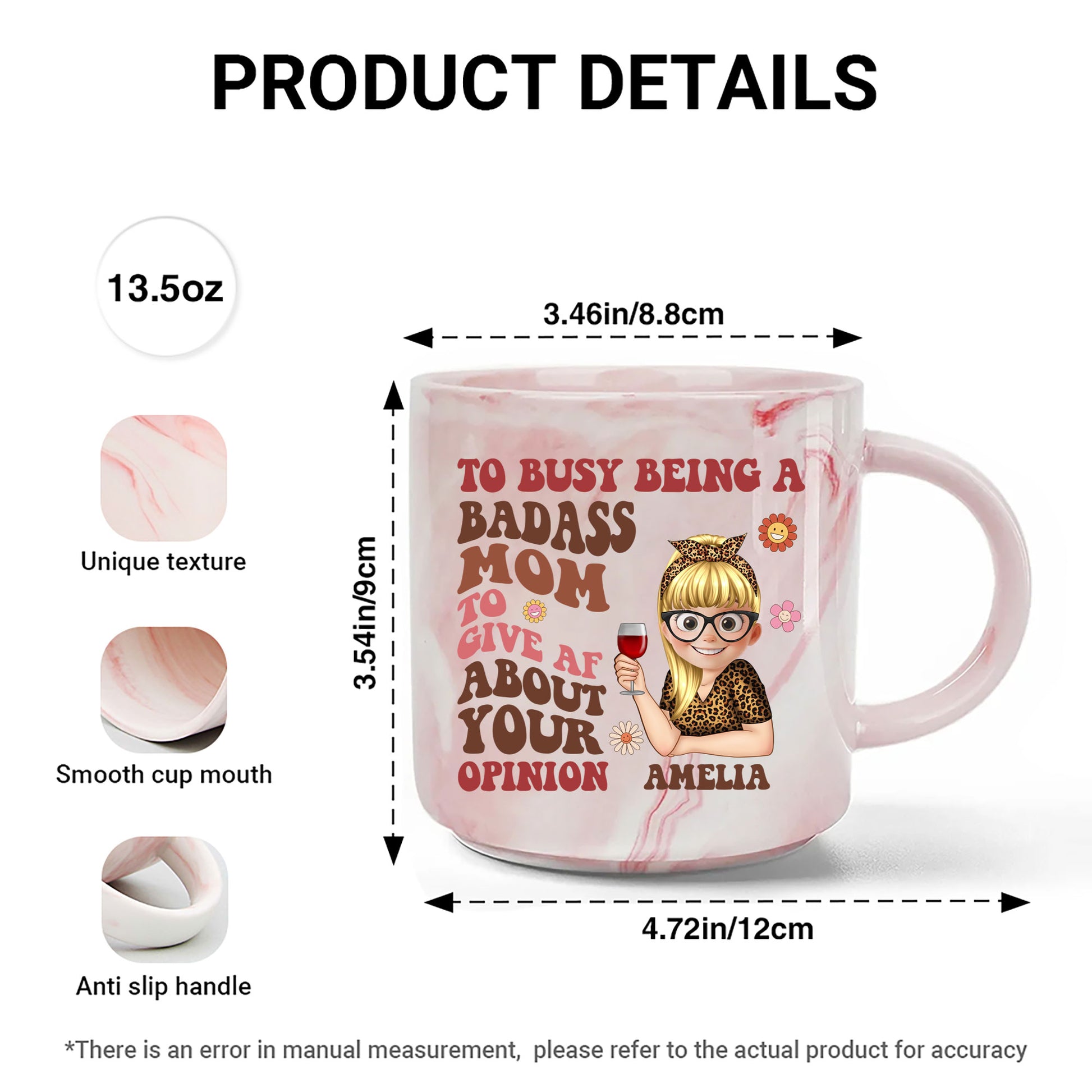 Sassy Sips: A Marble Mug for the Mom Who Owns Her Story
