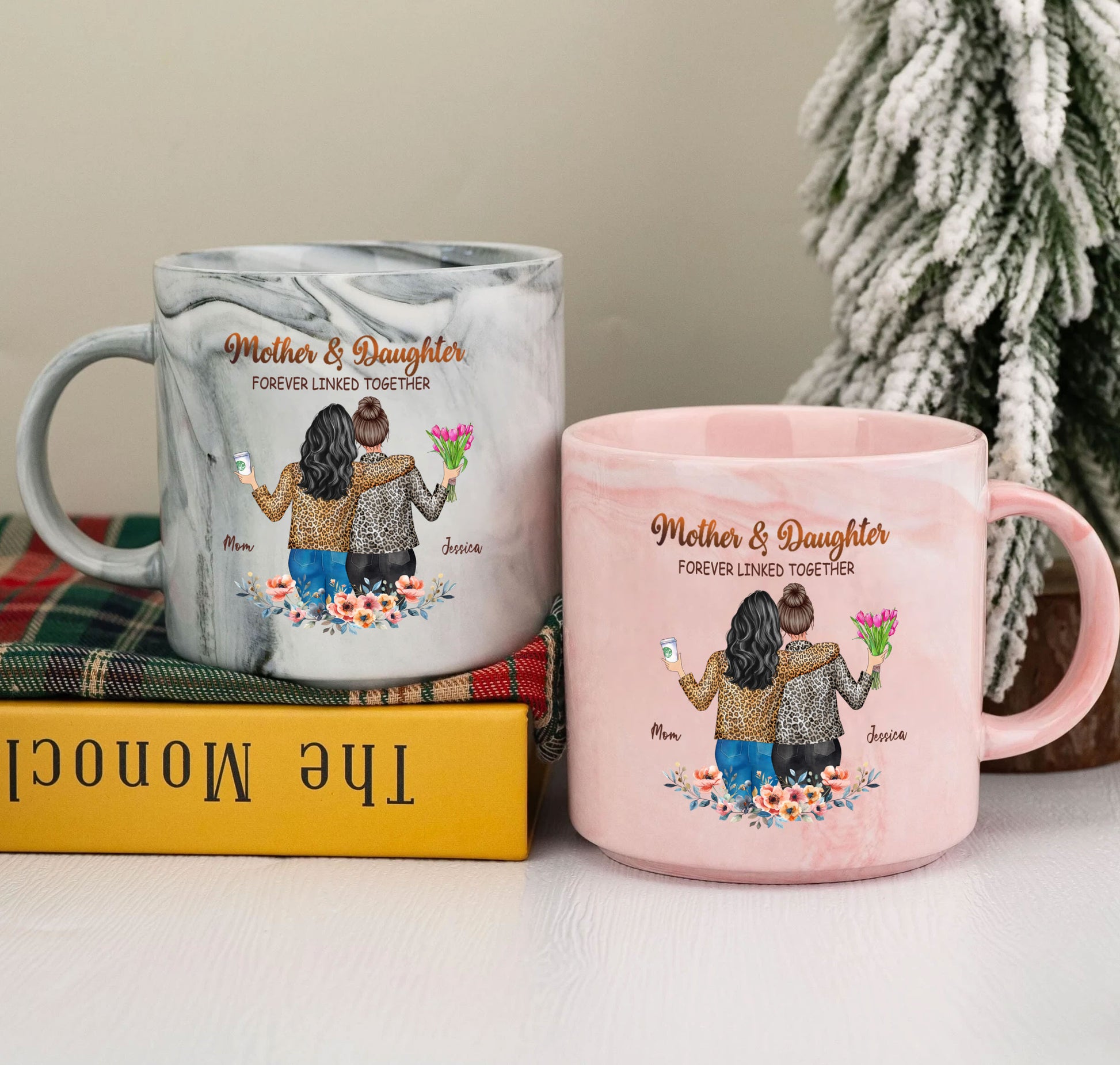 Sentimental Mother Daughter Linked Together Coffee Mug Gift

