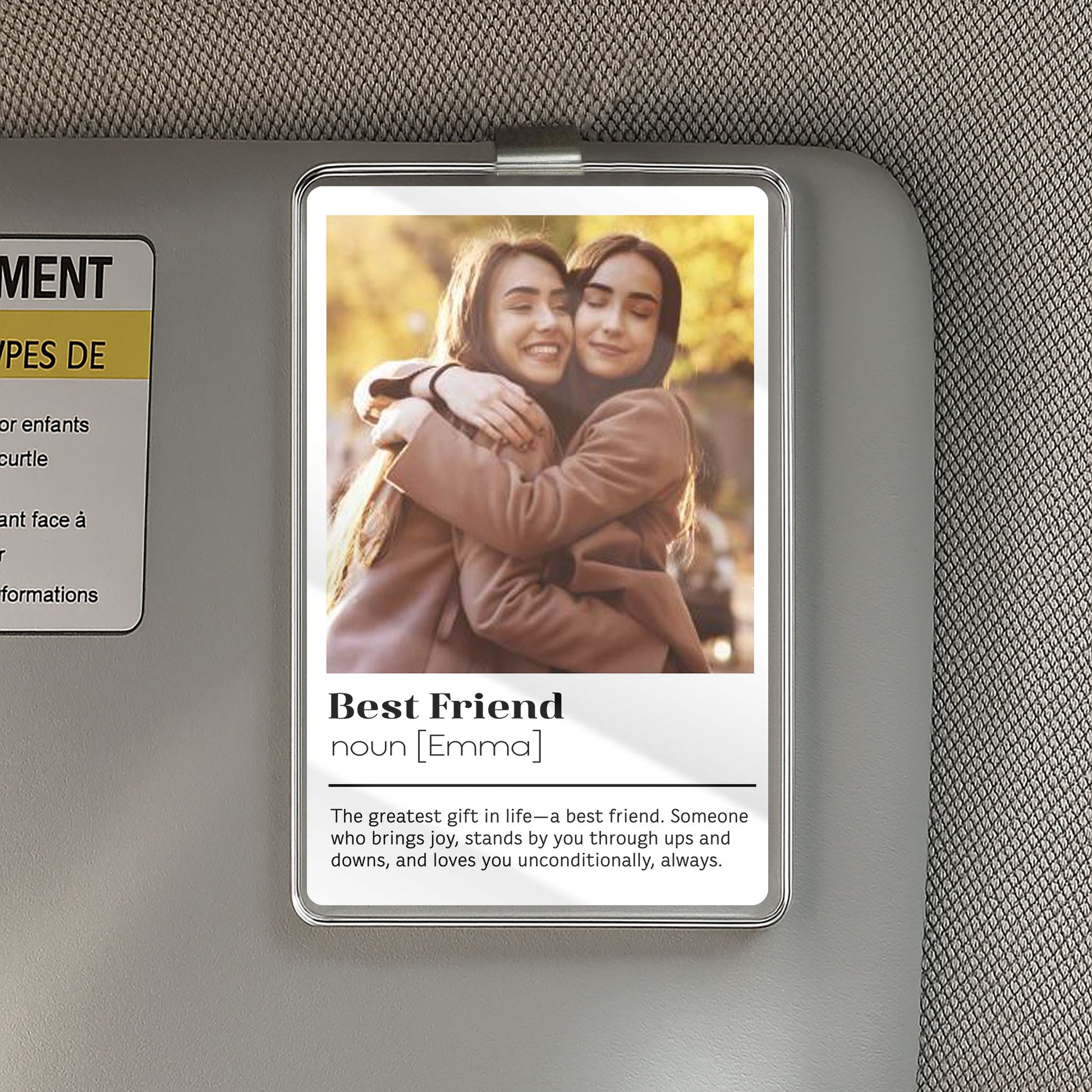 Show Your BFF the Love – Thoughtful Personalized Car Visor Clip Gift That Honors Laughter, Loyalty, and Long Drives Together