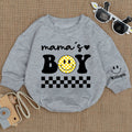 2 Sides Bodysuit Romper Long Sleeve Mama's Boy Personalized Custom Babysuit - Gift For Baby And Mom - LuthCreative