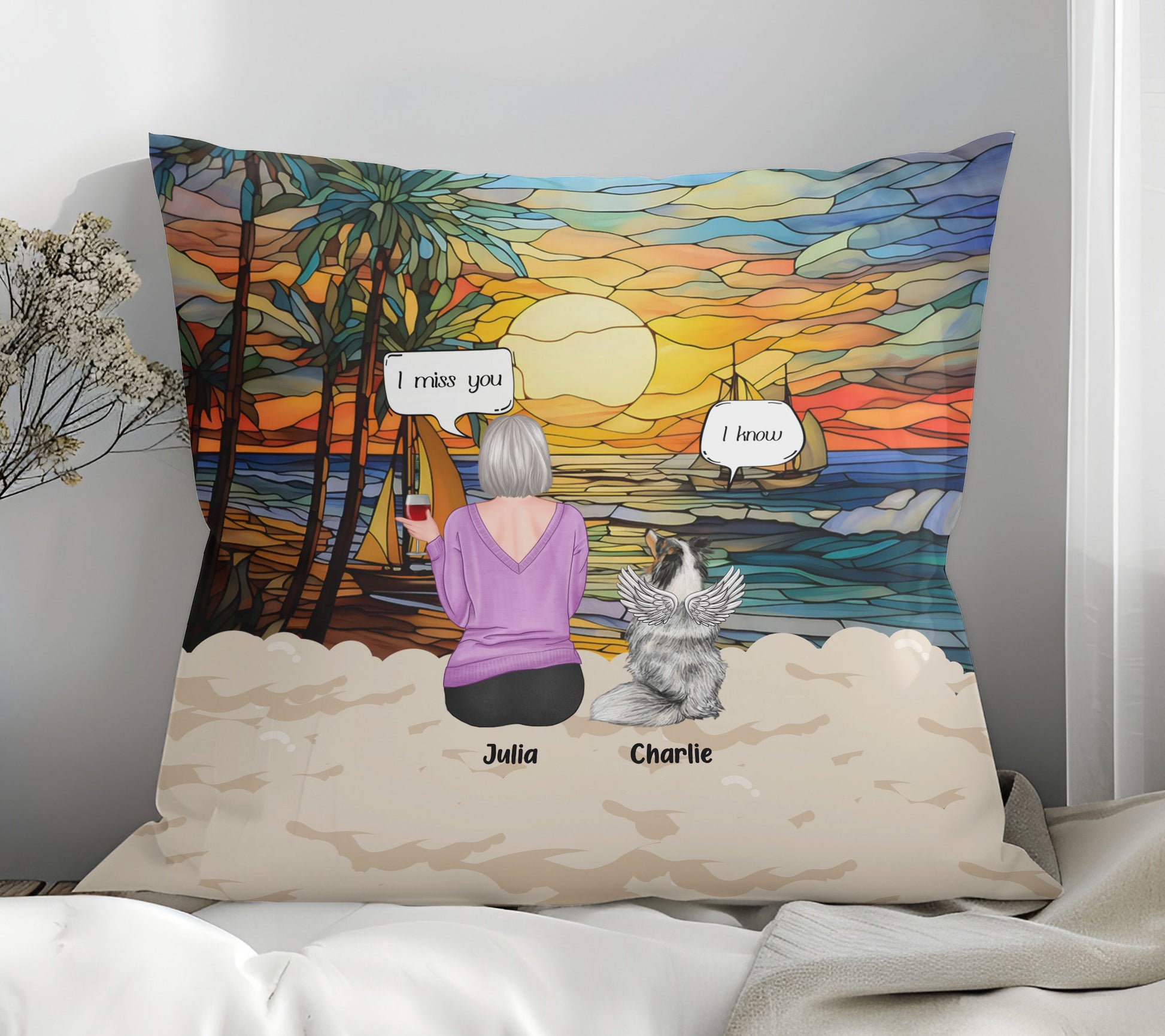 Still Talk About You Dog Loss Cat Loss Personalized Custom Pillow Pet Memorial Gift 