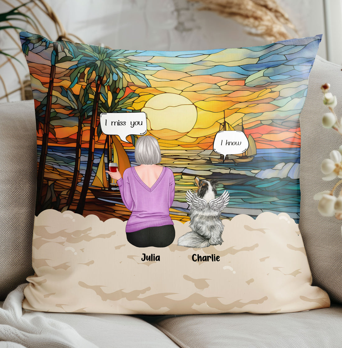 Still Talk About You Dog Loss Cat Loss Personalized Custom Pillow Pet Memorial Gift, Gift For Mom, Gift For Grandma