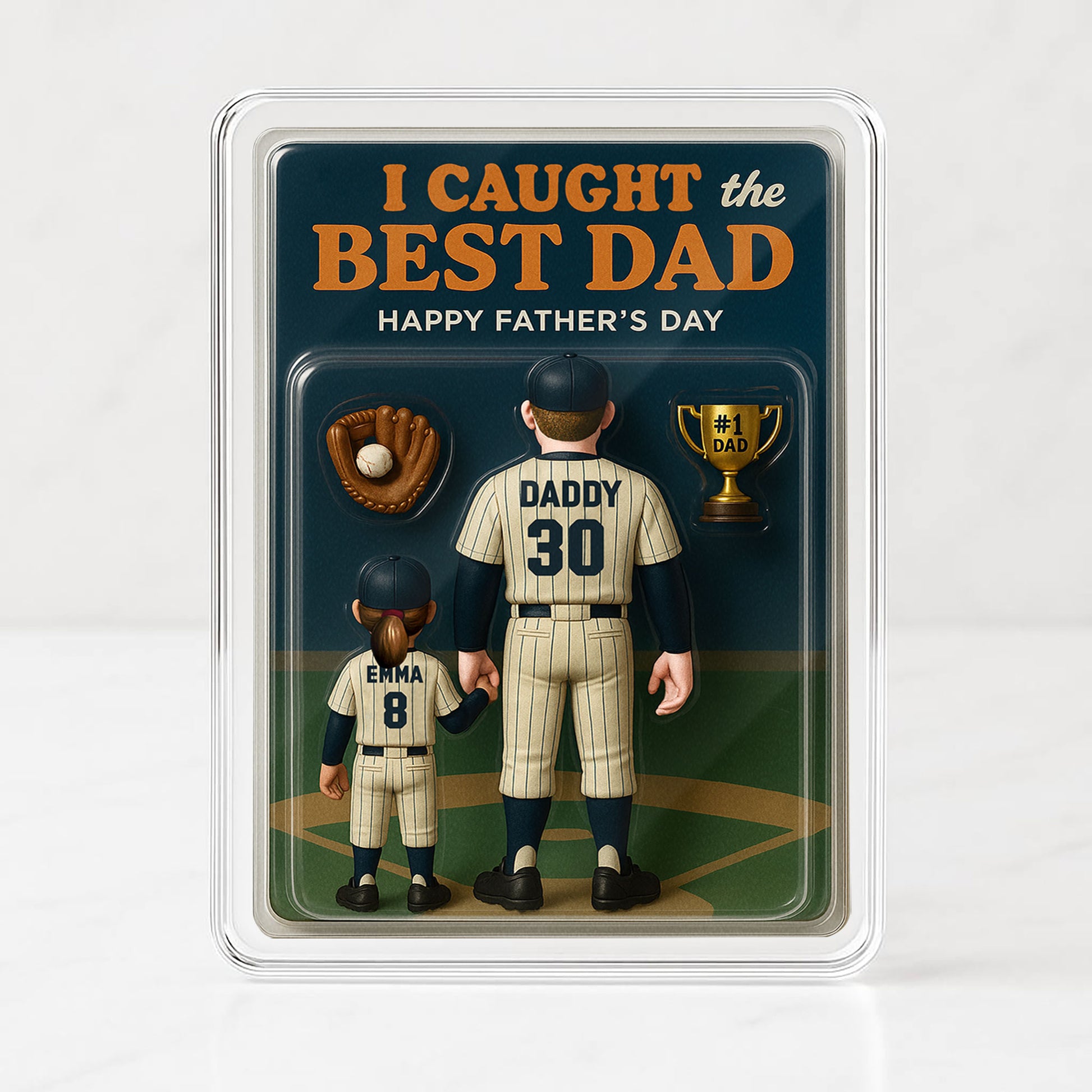 Swing into Father’s Day with This Personalized 3D Baseball Plaque – Custom Names, Trophy & All-Star Memories

