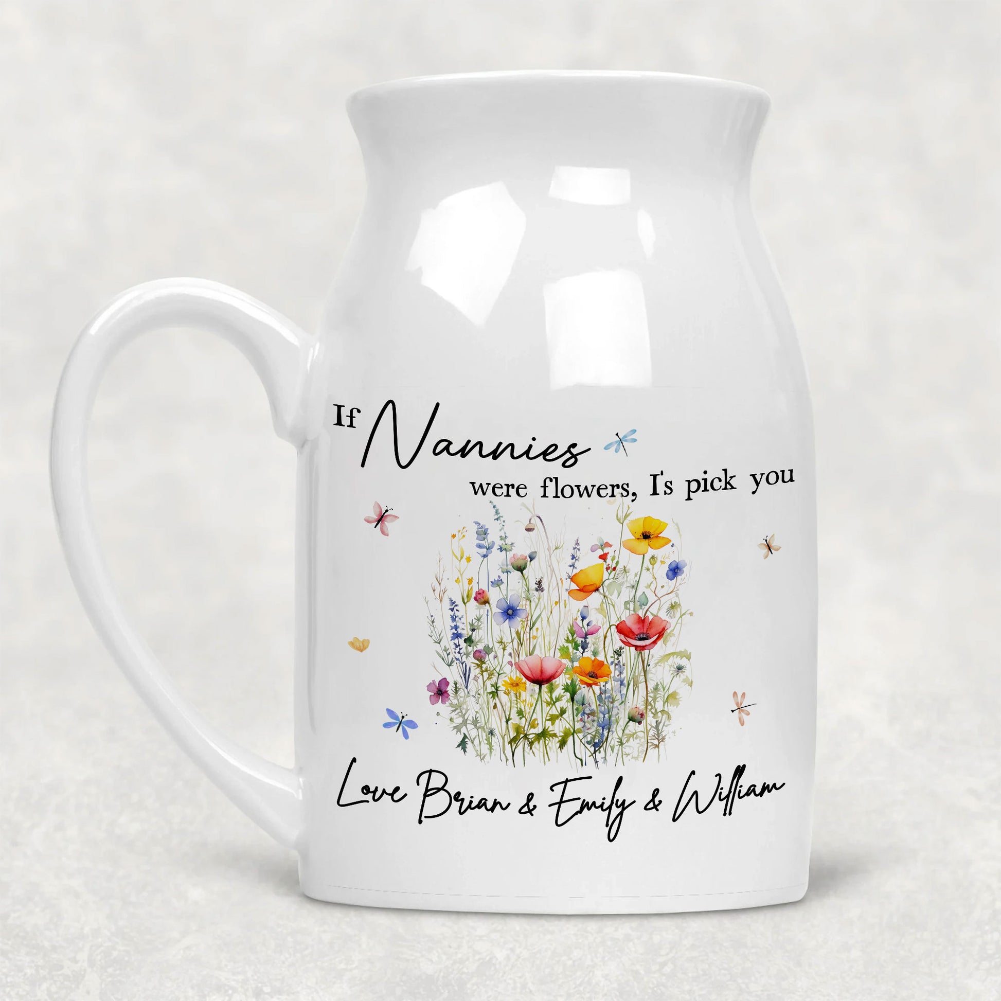 The Perfect Bloom-tastic Gift For Your Amazing Nanny! | Floral Tribute From Little Hearts | Grandmother Keepsake From Niece | Custom Birth Flower Ceramic Gift For Nana | Custom Birth Month Flower