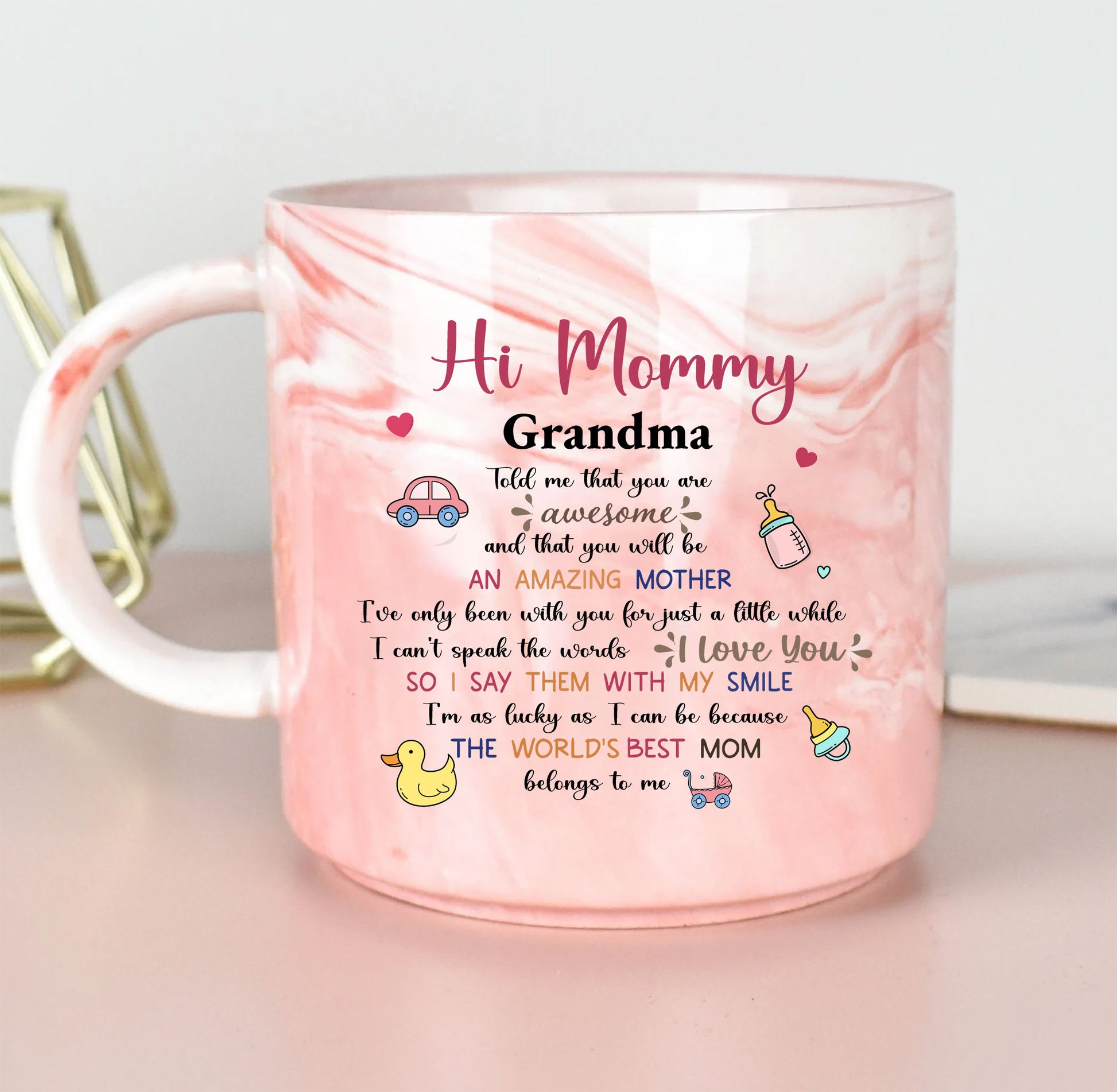 The World's Best Mommy I Love You New Mom Gift Baby Shower - Personalized Blanket
