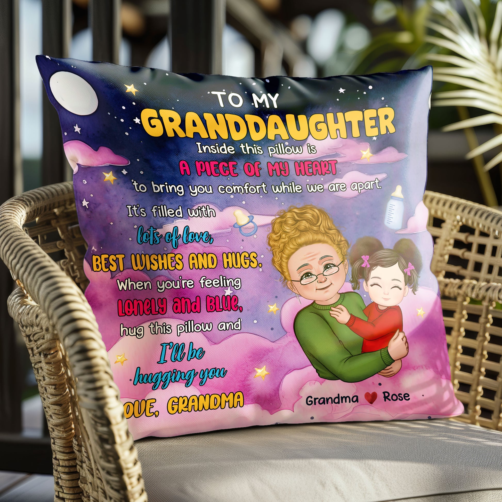"Thinking Of You" Granddaughter Pillow from Grandma for Graduation
