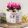 To My Daughter: God Says You Are Loved – Birth Flower Personalized Ceramic Plant Pot