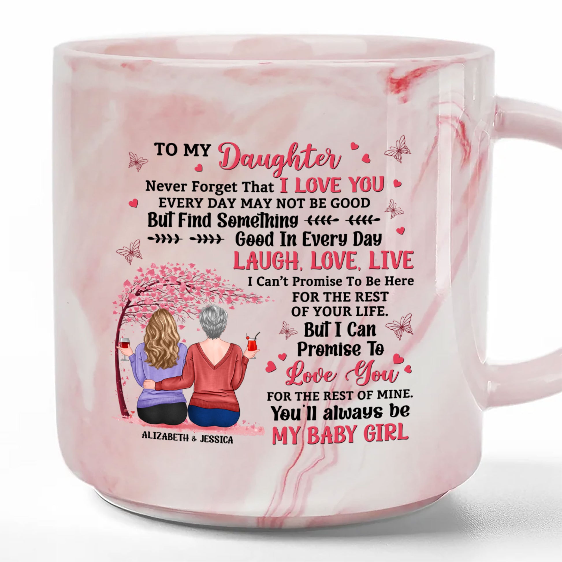 To My Daughter Never Forget That I Love You Coffee Cup for Mother's Day