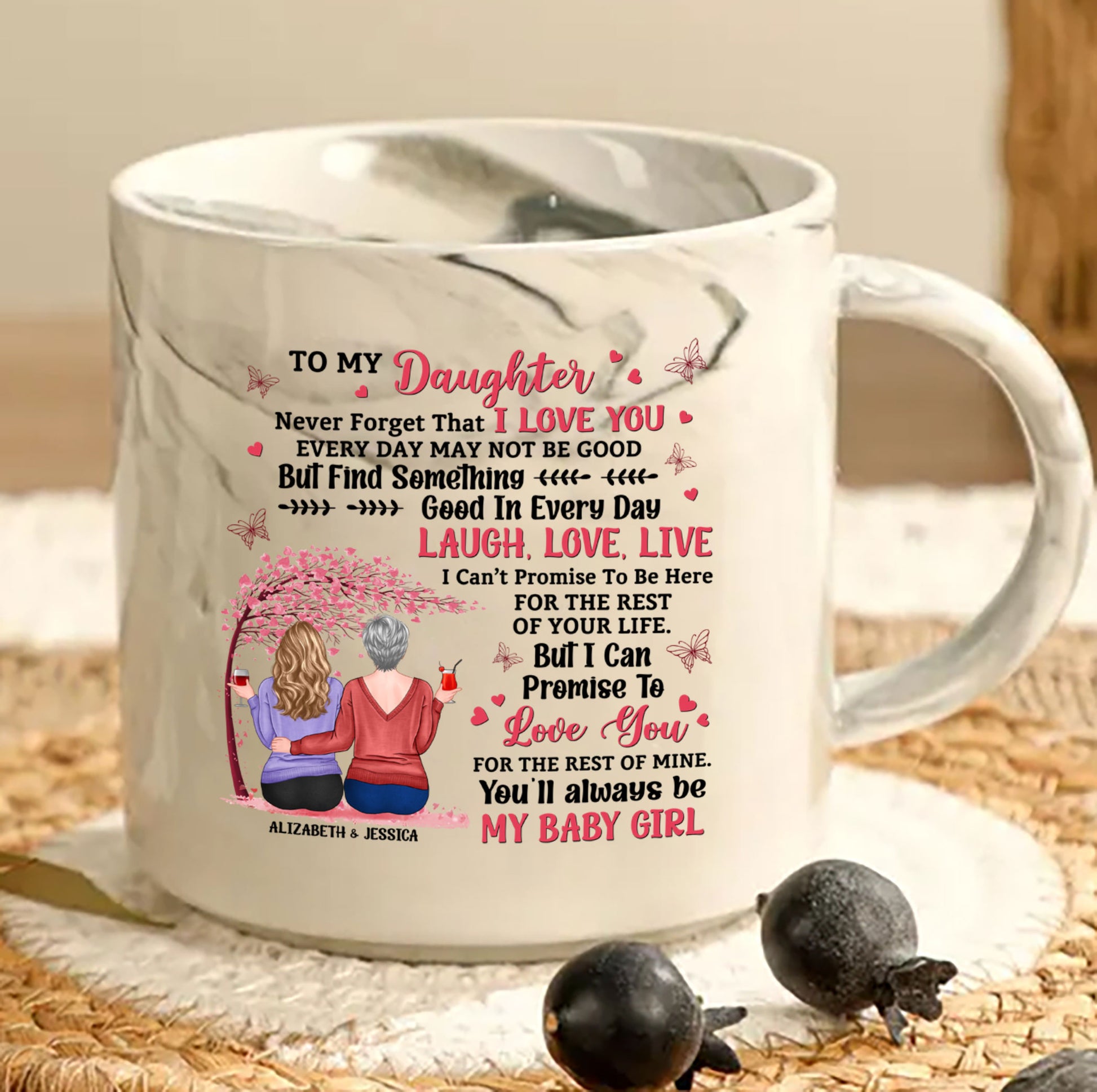 To My Daughter Never Forget That I Love You mug