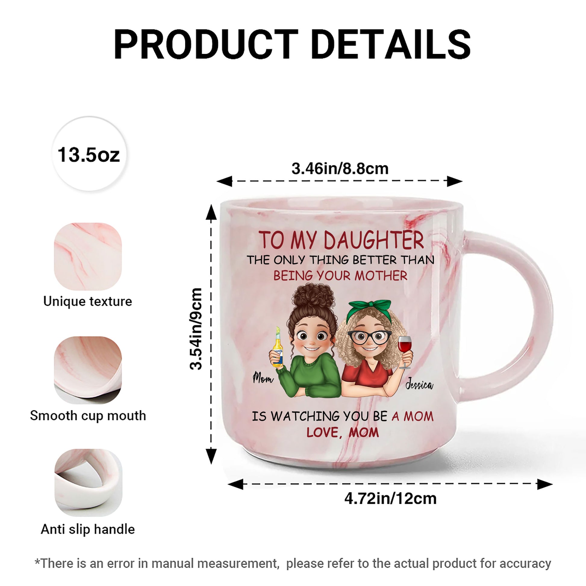 To My Daughter The Only Thing Better Than Being Your Mother Marble Mug