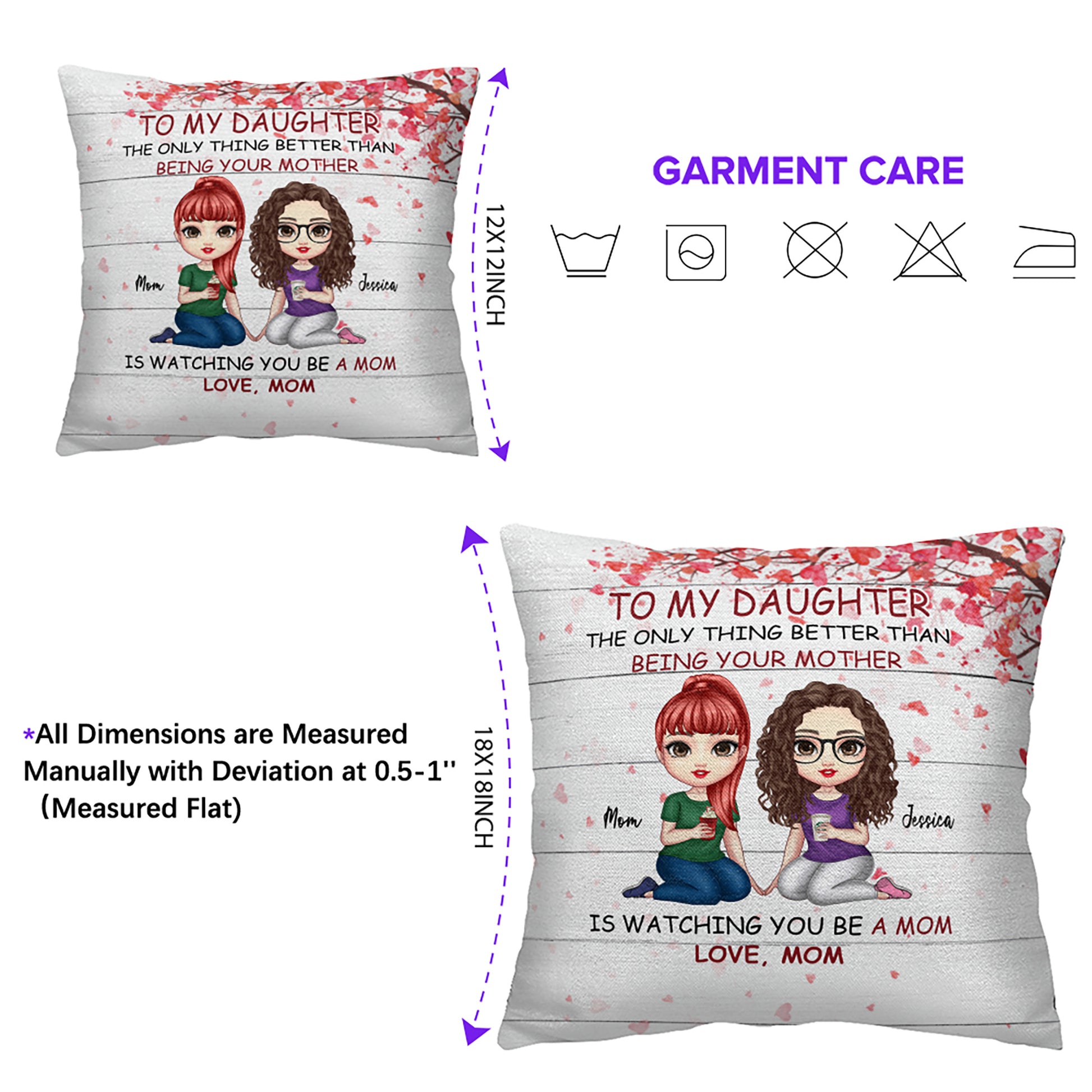 To My Daughter The Only Thing Better Than Being Your Mother Pillow Under $30

