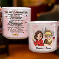 To My Daughter You Are Braver Than You Believe Marble Mug, Personalized Mug, Gift For Mom, Gift For Grandma, Gift For Daughter
