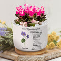 To My Granddaughter: A Birth Flower Personalized Plant Pot Full of Love
