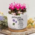 To My Granddaughter: A Birth Flower Personalized Plant Pot to Cherish Forever