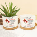 To My Granddaughter: Never Forget That I Love You – Birth Month Flower Ceramic Plant Pot