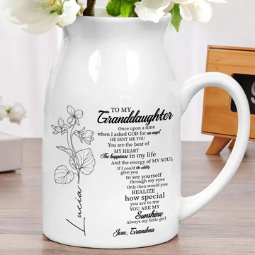 "To My Granddaughter, Once Upon A Time, When I Asked God For An Angel, He Sent Me You. You Are The Beat Of My Heart, The Happiness In My Life, And The Energy Of My Soul. If I Could The Ability Give You To See Yourself Through My Eyes, Only Then Would You Realize How Special You Are To Me. You Are My Sunshine, Always My Little Girl."