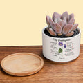 To My Granddaughter: 'Someday When The Pages of My Life End' – A Birth Month Flower Ceramic Plant Pot for Eternal Love