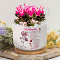 To My Granddaughter: When I Asked God for an Angel, He Gave Me You – Birth Month Flower Ceramic Plant Pot