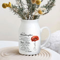 To My Granddaughter Whenever You Feel Overwhelmed Remember Whose Granddaughter You Are Vase