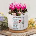 To My Loved One: Wherever Your Journey In Life May Take You, You Are Always Loved – Birth Month Flower Custom Name Ceramic Plant Pot