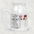 To My Mom Birth Flower Personalized Ceramic Vase