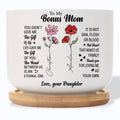 To my Bonus Mom Birth Flower Personalized Plant Pot